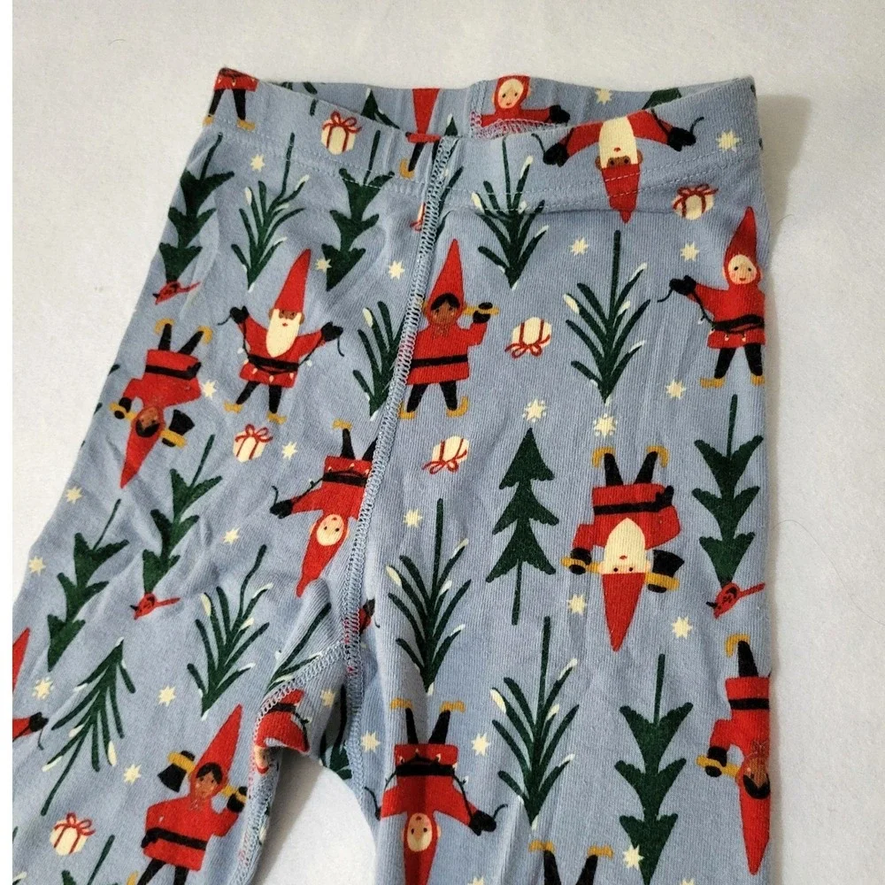 Hanna Andersson Pajama Bottoms Holiday Harvest Gnomes 130 cm Boys 8 Blue